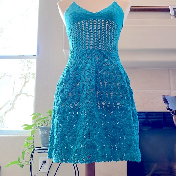 Crochet handmade dress for women size small good for beach - Picture 2 of 5